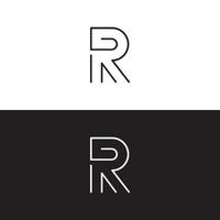 r-Buchstaben-Logo-Design vektor