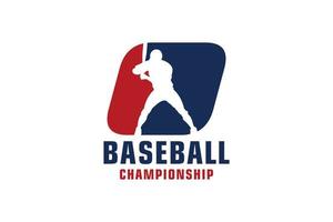 Buchstabe o mit Baseball-Logo-Design. Vektordesign-Vorlagenelemente für Sportteams oder Corporate Identity. vektor