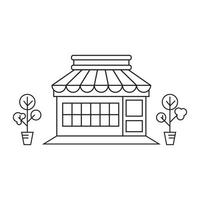 Kafé affär ikon vektor illustration design