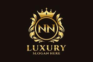 Initial nn Letter Royal Luxury Logo Vorlage in Vektorgrafiken für luxuriöse Branding-Projekte und andere Vektorillustrationen. vektor