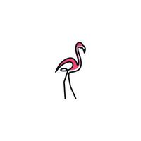 Flamingo einfaches elegantes Logo-Konzeptdesign. Vektor-Illustration Flamingo vektor