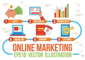 Gratis online marknadsföring vektor