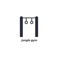 vektor tecken av djungel Gym symbol är isolerat på en vit bakgrund. ikon Färg redigerbar.