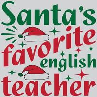 Santas Lieblings-Englischlehrer. vektor