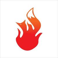 Feuerfuchs-Logo-Vorlage. orange Tierzeichen und Symbol. vektor