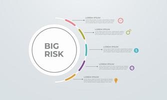 infographic design med 5 steg för data visualisering, diagram, årlig Rapportera, webb design, presentation. vektor företag mall