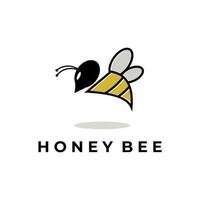 Honigbienen-Logo-Vektor-Illustration-Design-Vorlage vektor