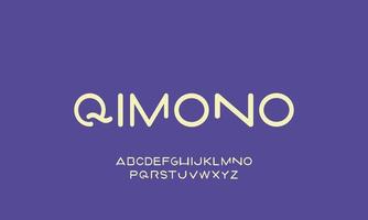 Qimono-Schriftart Vektorschrift vektor