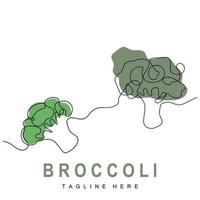 broccoli logotyp design, grön vegetabiliska vektor, broccoli tapet, vegetabiliska mataffär illustration trädgård produkt varumärke vektor