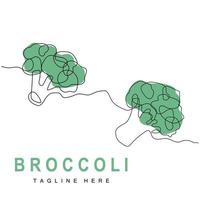 broccoli logotyp design, grön vegetabiliska vektor, broccoli tapet, vegetabiliska mataffär illustration trädgård produkt varumärke vektor