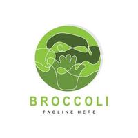 broccoli logotyp design, grön vegetabiliska vektor, broccoli tapet, vegetabiliska mataffär illustration trädgård produkt varumärke vektor