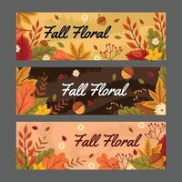 Natur Herbst Blumenbanner vektor