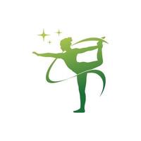 Logo-Vorlagendesign für Yoga-Illustration vektor