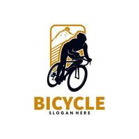 cykel logotyp illustration isolerat i vit bakgrund vektor