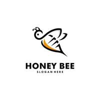 Logo-Design-Vorlage für Honigbienenkonzepte vektor
