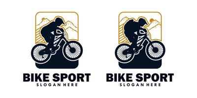 radsport-logoillustration lokalisiert im weißen hintergrund vektor