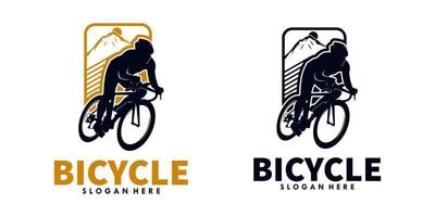 cykel logotyp illustration isolerat i vit bakgrund vektor