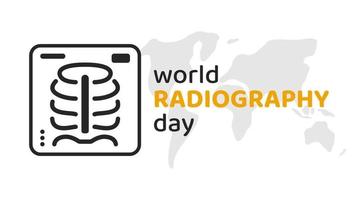 platt värld radiografi dag begrepp vektor