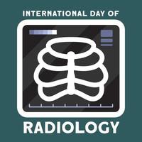 platt internationell dag av radiologi illustration vektor