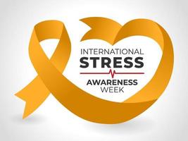 Banner der internationalen Stressbewusstseinswoche vektor