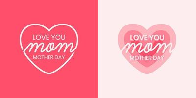 einfache Liebe Mama Vektorelement Symbol Muttertag Logo-Design vektor