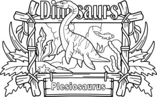 förhistorisk dinosaurie plesiosaur vektor