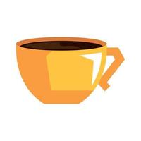 Kaffee gelbe Tasse vektor