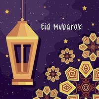 Eid Mubarak Postkarte vektor