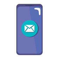 Smartphone-Gerät mit E-Mail vektor