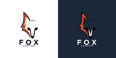 Fuchs-Logo-Illustrationsdesign mit kreativem Konzept-Premium-Vektor vektor