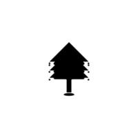 jul gran träd ikon vektor