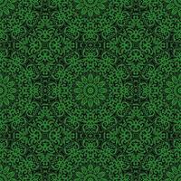 grüne farbe nahtloses muster mit mandala.seamless hintergrund design.ornamental design.floral muster fliesen. vektor