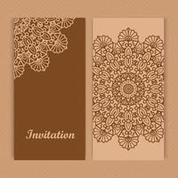 mandala einladungskarte design.floral kartenvorlage design.ornate date einladungskarte. vektor