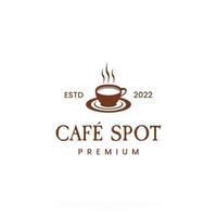 Café-Spot-Logo-Design Retro-Hipster-Vintage vektor