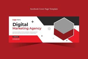 Facebook-Cover für digitales Marketing vektor