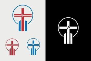 kyrkans logotyp design vektor