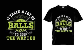 Golf-T-Shirt-Design, Golf-T-Shirt-Slogan und Bekleidungsdesign, Golf-Typografie, Golf-Vektor, Golf-Illustration vektor