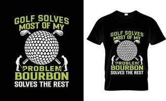 Golf-T-Shirt-Design, Golf-T-Shirt-Slogan und Bekleidungsdesign, Golf-Typografie, Golf-Vektor, Golf-Illustration vektor