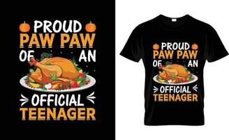 Thanksgiving-T-Shirt-Design, T-Shirt-Slogan und Bekleidungsdesign, Typografie, Druck, Vektorillustration vektor