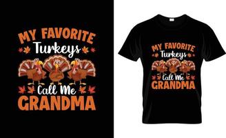 Thanksgiving-T-Shirt-Design, T-Shirt-Slogan und Bekleidungsdesign, Typografie, Druck, Vektorillustration vektor