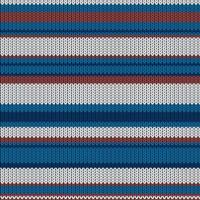 moderne Strickmuster. blaue und weiße und orange nahtlose mustergeometrische textilien. Vektor, Abbildung. blaue strickpullover textur. geometrischer hintergrund. vektor