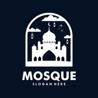 Moschee-Logo-Vorlage-Design-Vektor vektor