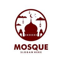 Moschee-Logo-Vorlage-Design-Vektor vektor