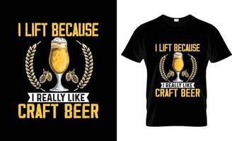 Craft-Bier-T-Shirt-Design, Craft-Bier-T-Shirt-Slogan und Bekleidungsdesign, Craft-Bier-Typografie, Craft-Bier-Vektor, Craft-Bier-Illustration vektor