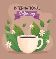 internationell kaffedag vektor