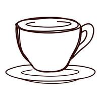kaffeetasse skizzenstil vektor