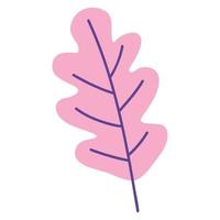 rosa blad växt lövverk vektor