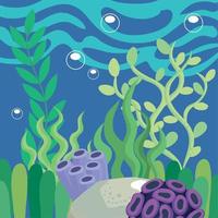 undervattenskablar korall rev vektor