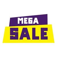 Mega-Sale-Marketing-Schriftzug vektor
