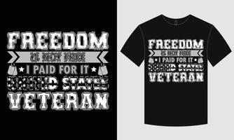 Veteranen-T-Shirt-Design vektor